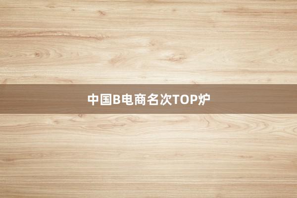 中国B电商名次TOP炉
